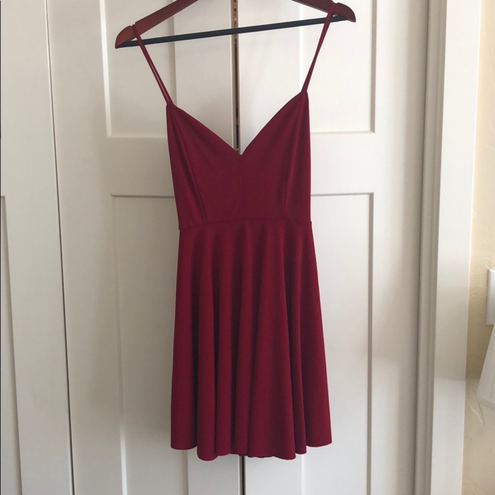 Red party dress